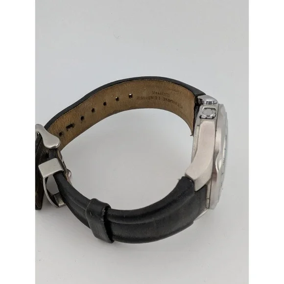 Timex I-Control Indiglo Tachymeter Watch Men 40mm Case Leather Band- New Battery